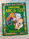 Vintage 1990 Honey Bear Books Funtime ABC & 123 Hardcover Picture Book, Clean