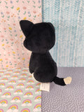 Vintage Walt Disney's Pinocchio "Figaro" Black & White Kitten Cat Plush Toy 6"