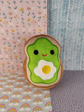 Squishmallows "Sinclair" the Avocado Toast With Fried Egg 5" Plush, Like New