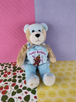 Vintage Holy Bears Bean Bag Plush - Birthday Boy, Celebrations Series Blue Teddy