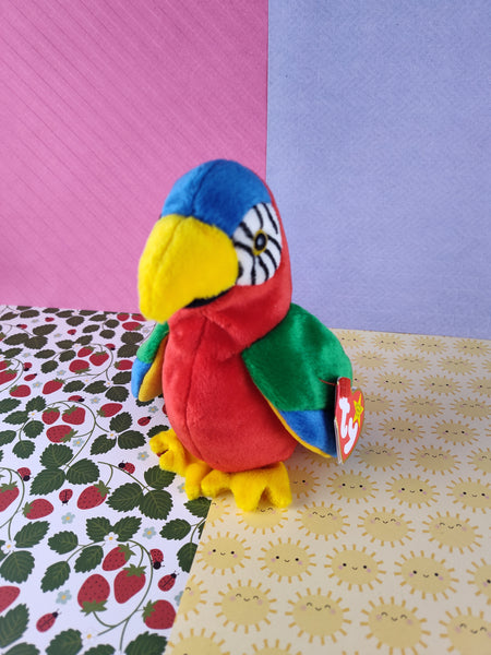 Vintage TY Beanie Baby - Jabber, Parrot - October 10, 1997