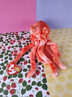 Vintage TY Beanie Baby - Wiggly, Squid - January 25, 2000