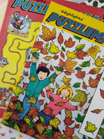 Vintage 1990 Highlights Puzzlemania Softcover Paperback Activity Books Set/2, UNUSED