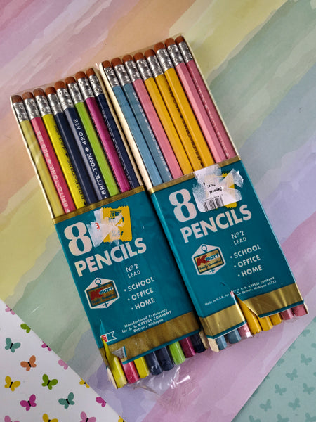 Vintage K-Mart No. 2 Lead Pencils Set/2, 16 Pencils NOS