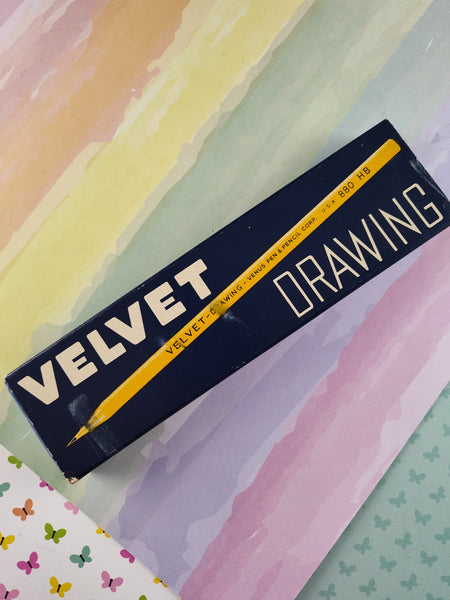 Vintage VELVET Drawing 880 6H Pencils 1 Box, 11 Pencils