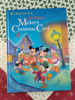 Vintage 1990 Big Golden Book Hardcover Disney's Mickey's Christmas Carol, Nice & Clean