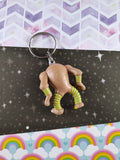 Vintage 1999 Pokemon Burger King Hitmonlee Keychain Miniature Toy, Nice & Clean