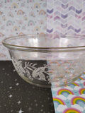 Vintage Bartlett Collins Frosted Grape Leaf Mixing Bowl 8", Gold Rim Nice & Clean