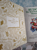 Vintage 1982 Hardcover Little Golden Book "Rudolph the Red-Nosed Reindeer Shines Again"