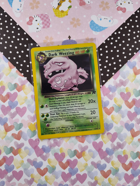 Vintage Rare - Dark Weezing Team Rocket Holographic Pokemon Card 14/82 - LP (B)