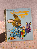 Vintage 1992 Little Golden Book: When Bunny Grows Up Hardcover