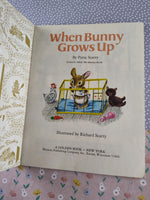 Vintage 1992 Little Golden Book: When Bunny Grows Up Hardcover