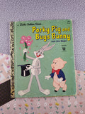 Vintage 1976 Little Golden Book: Porky Pig and Bugs Bunny Just Like Magic Hardcover