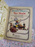 Vintage 1973 Little Golden Book Walt Disney's Donald Duck's Toy Train Hardcover