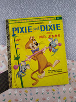 Vintage 1961 Hardcover "Pixie and Dixie and Mr. Jinks" Golden Book (No Cut-Out Figures)