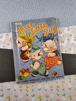 Vintage 1956 Rand McNally Elf Book, "The Three Little Pigs" Hardcover