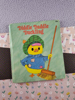 Vintage 1971 Whitman Tell-A-Tale Books, Diddle Daddle Duckling, Hardcover