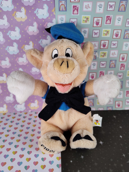 Vintage Walt Disney World Fiddler Pig Bean Bag Bottom Plush Doll 8"
