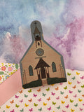 Vintage 1996 The Cat's Meow Wooden Village Block "Coleman Memorial Chapel"