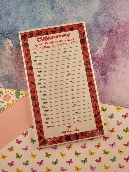 Vintage 1994 Hallmark Cards CVS Pharmacy Memo Pad SEALED Unused