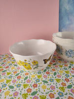 Vintage Butterfly Meadow by Lenox Melamine Soup/Cereal Bowl 5.5" Set/4, Nice & Clean