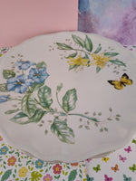 Vintage Butterfly Meadow by Lenox Melamine Dinner Plate 10.5" Set/2, Nice & Clean