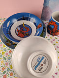 RARE HTF 2006 Playmobil Mixed Dinnerware Set Bowls/Mugs, Nice & Clean