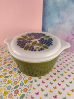 RARE HTF Vintage Pyrex Promo #473 Grapes Casserole Dish w/Lid, Like New EXCELLENT