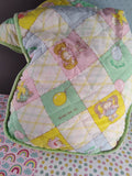 Vintage 1983 Cabbage Patch Kids Quilted Diaper Bag w/Assorted Doll Clothing