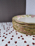 Vintage Pink Poppytrail by Metlox Sculptured Grapes Salad/Dessert Plate 7.5", Nice & Clean