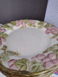 Vintage Pink Poppytrail by Metlox Sculptured Grapes Salad/Dessert Plate 7.5", Nice & Clean