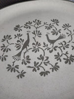 Vintage Mid-Century Harkerware Stone China "Peacock Alley" Large Oval Serving Platter