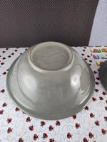 Vintage Mid-Century Harkerware Stone China "Peacock Alley" Pasta + Soup Bowl Set