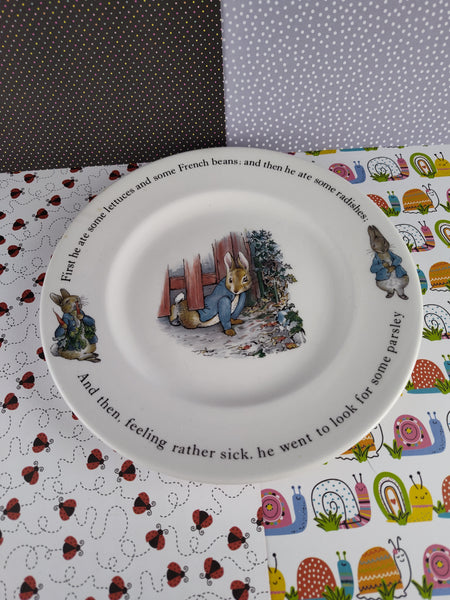 Vintage Wedgwood Peter Rabbit & Benjamin Bunny Beatrix Potter 7" Plate