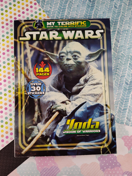 2014 Star Wars My Terrific Book to Color with Stickers, NEW Unused