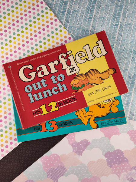Vintage 1980's Garfield Out to Lunch/Food for Thought Paperback Book Set