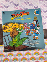 Vintage 1990 Disney's DuckTales "Down the Drain" Softcover Book