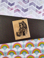 Vintage 1991 PSX Kitty Cat #D-505 Wooden Block/Rubber Stamp