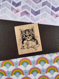 Vintage 1994 PSX Kitty Cat #E-1249 Wooden Block/Rubber Stamp