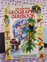 Vintage 1993 The Usborne Geography Quizbook Softcover