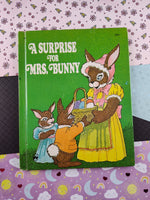 Vintage 1977 Wonder Books, "A Surprise for Mrs. Bunny" Hardcover