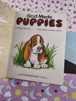 Vintage 1980 A Happy Day Book: God Made Puppies Hardcover