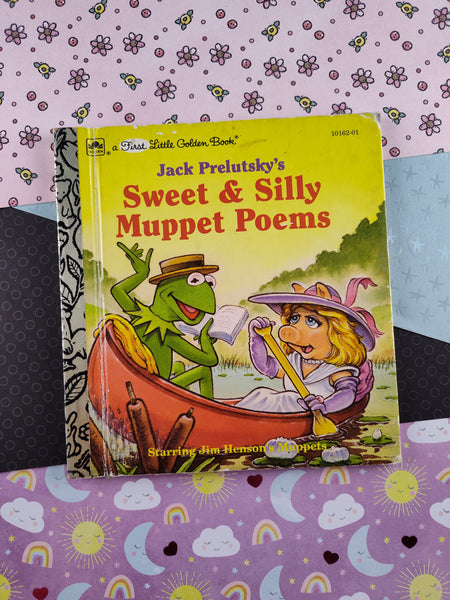 Vintage 1994 First Little Golden Book, Jack Prelutsky's Sweet & Silly Muppet Poems, Hardcover