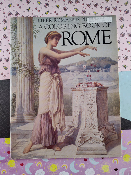 Vintage 1992 A Coloring Book of Rome Softcover, Clean & Unused