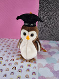 Vintage TY Beanie Baby - Wise, Graduation Owl - May 31, 1997