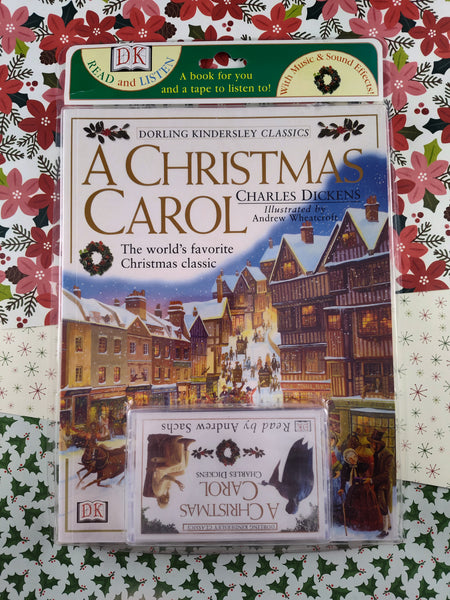 Vintage DK Read and Listen "A Christmas Carol" by Charles Dickens Softcover w/Cassette Tape NEW