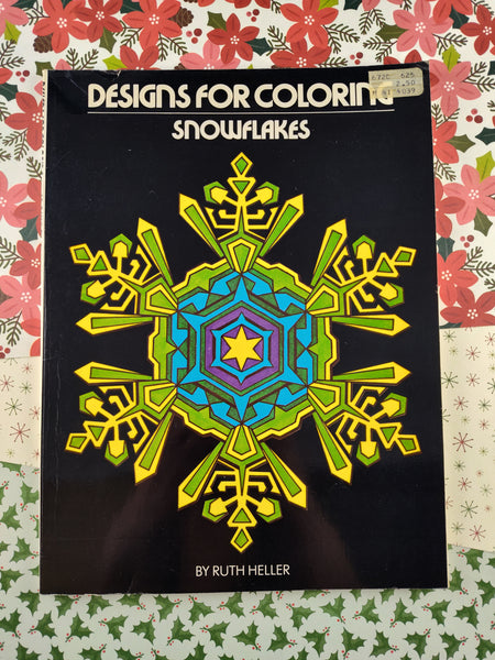 Vintage 1984 Designs for Coloring: Snowflakes Coloring Book Softcover