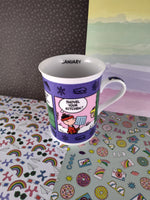 Peanuts "Winter Helper" Fine Porcelain Calendar Mugs by Charles Schulz & the Danbury Mint