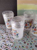 Vintage Christmas Winter Snowman McDonald's Ronald McDonald Tumblers, Set/4