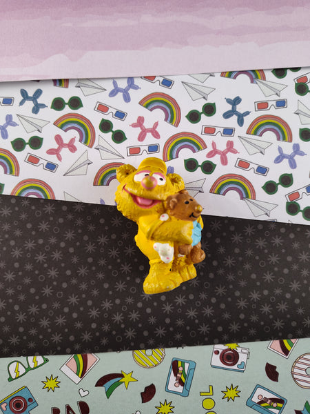 RARE 1988 Vintage Muppet Babies Baby Fozzie Bear PVC/Rubber Figurine